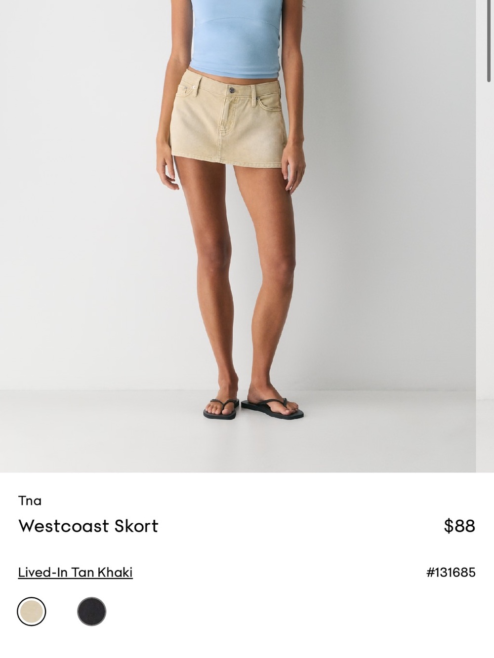 TNA Westcoast Skort in Lived-In Tan